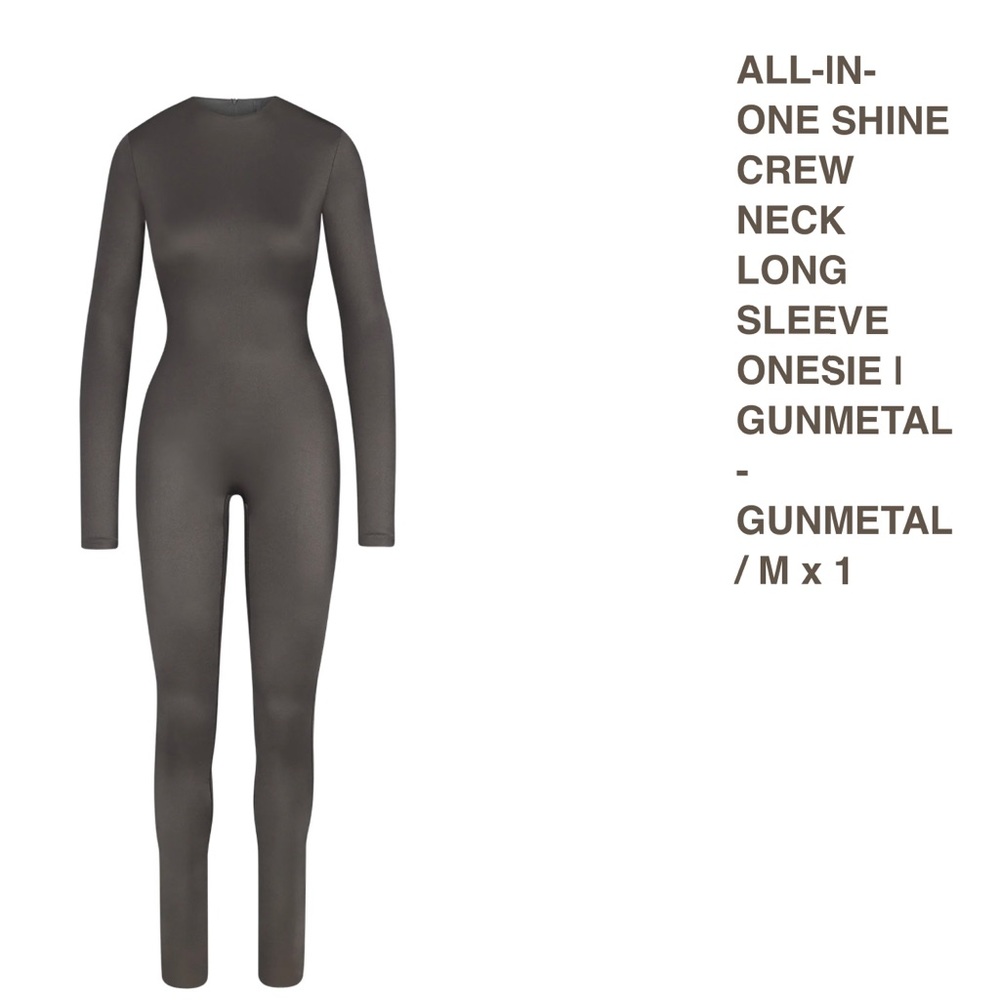 Skims Onesie/Bodysuit in Gunmetal Gray NWT Size Medium